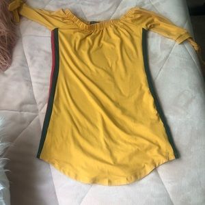 mustard yellow dress